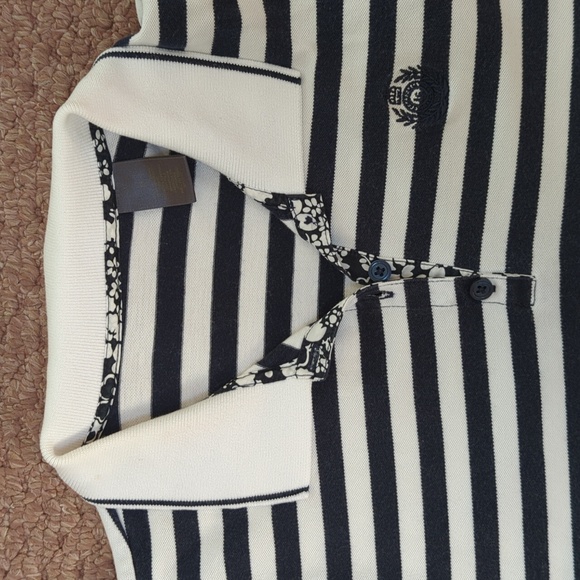 Striped Sleeveless Polo Shirt - Picture 2 of 9